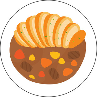 美味切片面包插画