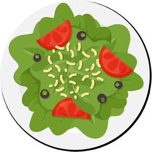 美味蔬菜沙拉摆盘