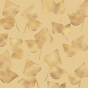 金黄银杏叶无缝背景图案