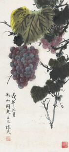 国画葡萄图