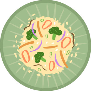 美味蔬菜沙拉摆盘