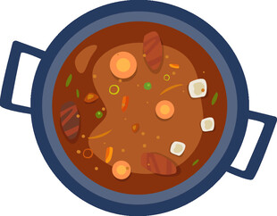 美味火锅食材满满