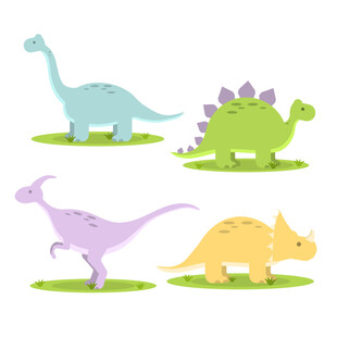可爱卡通恐龙集合