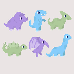 可爱卡通恐龙集合