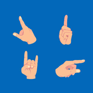 多样手势图标展示