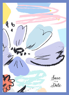 手绘清新花朵插画作品