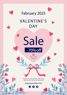 2055情人节促销海报