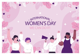 庆祝妇女节的多样女性形象