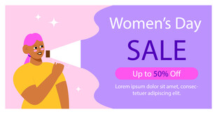 妇女节促销海报