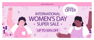 妇女节大促海报