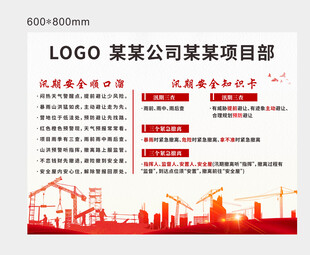 工地汛期安全顺口溜安全知识卡