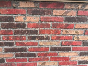 复古红砖墙面纹理特写