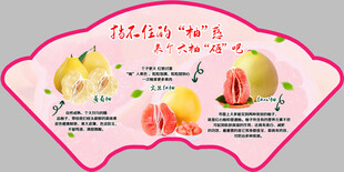 柚子异形吊旗  扇形 