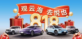 蓝色清新818购车节活动宣传展
