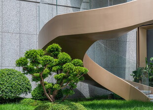 现代艺术风螺旋楼梯景观