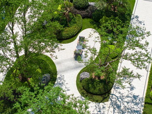 日式庭院景观俯瞰图