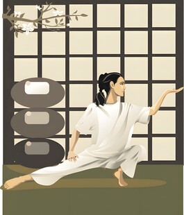 女子练太极展现优雅身姿