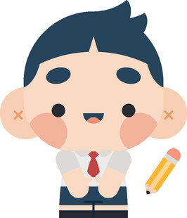 可爱男孩与铅笔