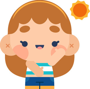 阳光下的快乐小女孩