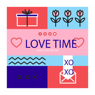 浪漫爱情元素图案集合