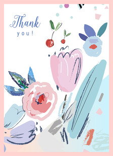 花卉感谢卡