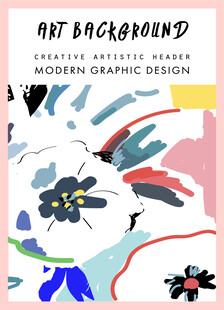 抽象花卉现代艺术背景图