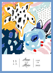 抽象多彩花卉艺术画作