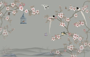 中式花鸟意境装饰画