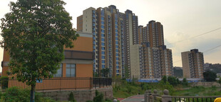 城市高楼建筑群景观