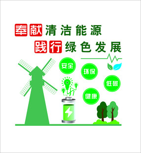 清洁能源与绿色发展宣传图
