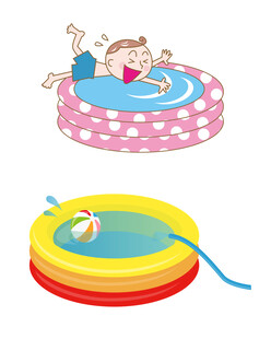 充气游泳池卡通