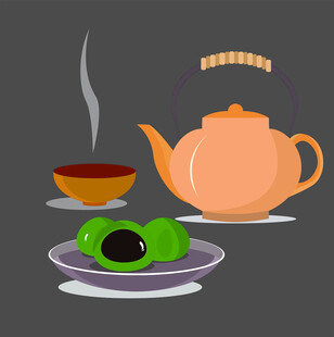 茶壶与茶点的温馨组合