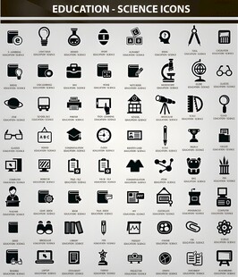 教育科学图标集合