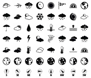 天气与自然图标集合