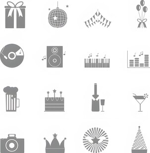 庆典元素图标集