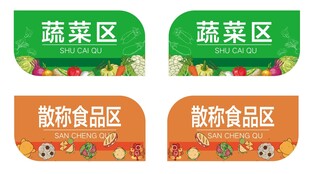超市分区标识牌