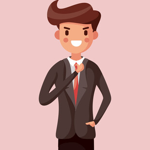 商务男士整理领带瞬间