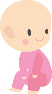 可爱婴儿穿粉色服装