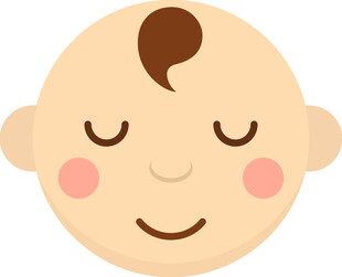 微笑婴儿头像