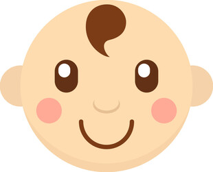 可爱微笑婴儿头像