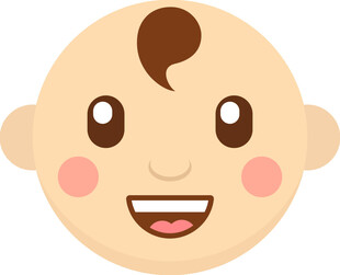 可爱微笑婴儿头像