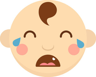 哭泣的卡通小婴儿