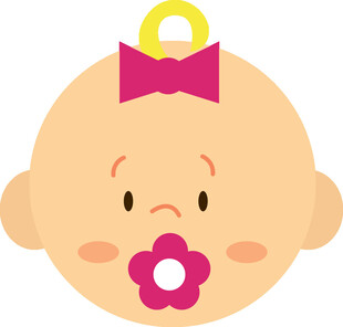 戴蝴蝶结的可爱婴儿