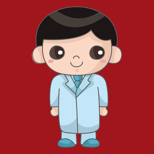 可爱卡通小医生形象