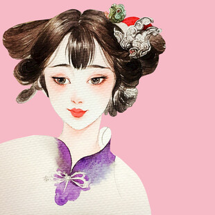 古风少女扮相 典雅秀丽