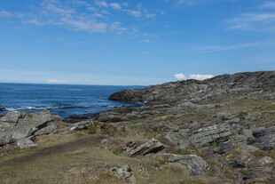 海岸风光 岩石与辽阔大海