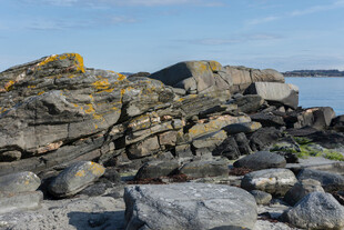海边嶙峋岩石景观