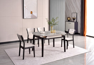 现代简约风格餐厅桌椅组合