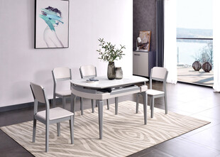 现代简约风格餐厅桌椅组合