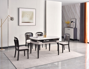 现代简约风格餐厅桌椅组合